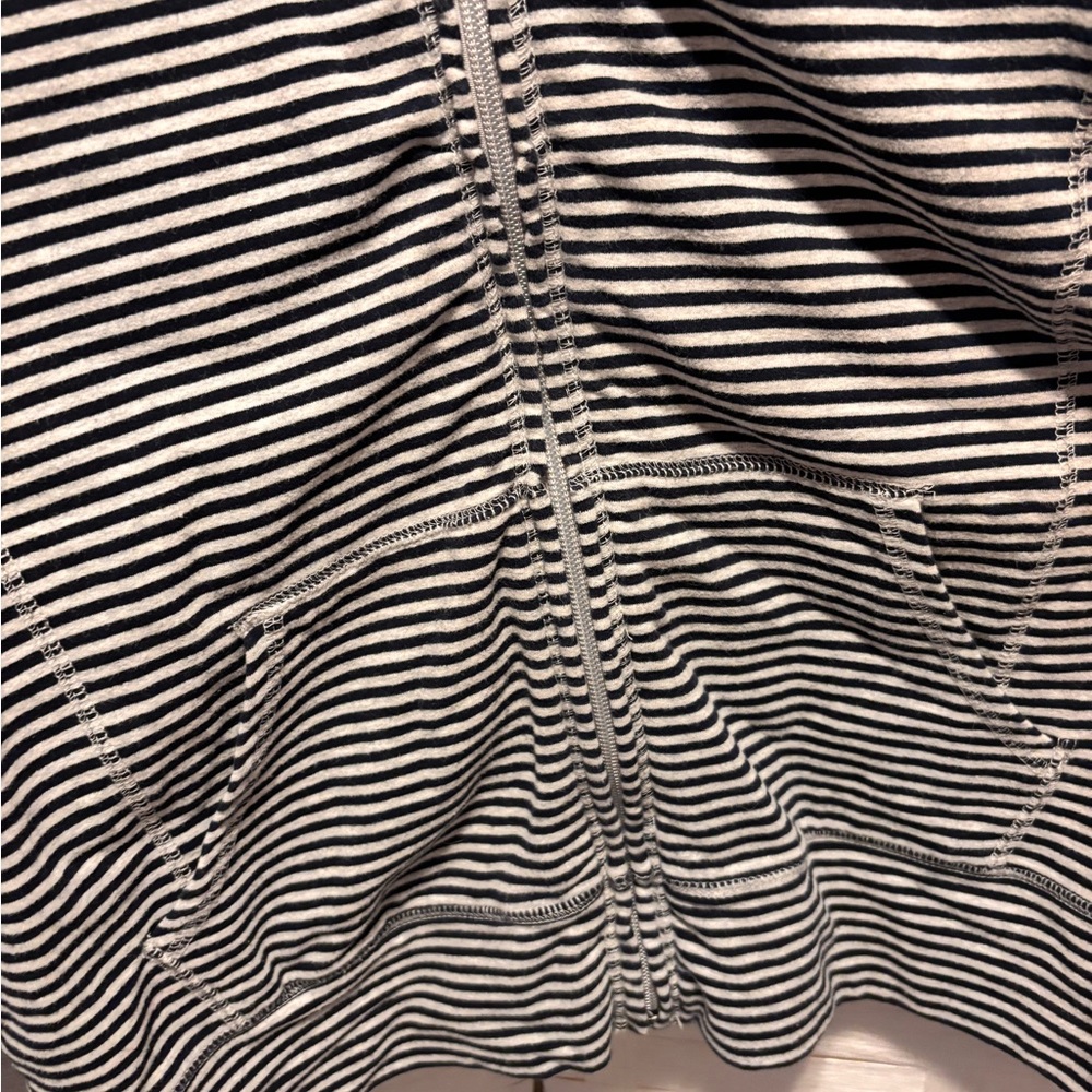 L.L. Bean Navy and White Striped Top